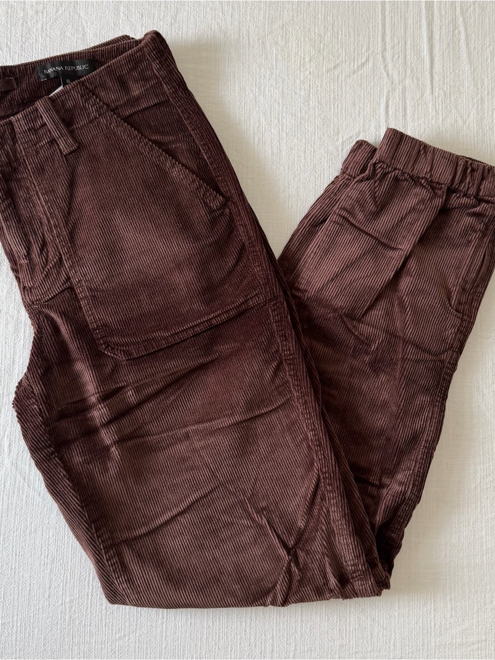 Banana Republic Brown Corduroy Utility Pants 6 Long